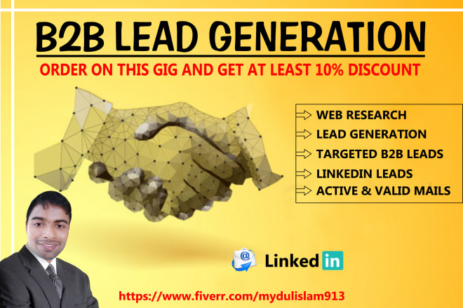 I will do b2b lead generation with linkedin leads and web research
