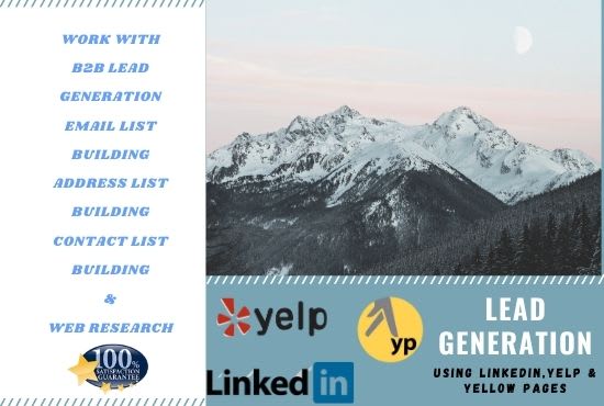 I will do b2b lead generation with yellow pages, and yelp