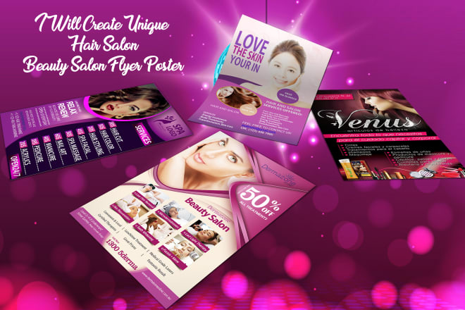 I will do beauty salon hair salon spa fashion flyer poster