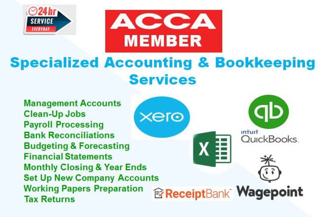 I will do bookkeeping in xero, quickbooks online and excel