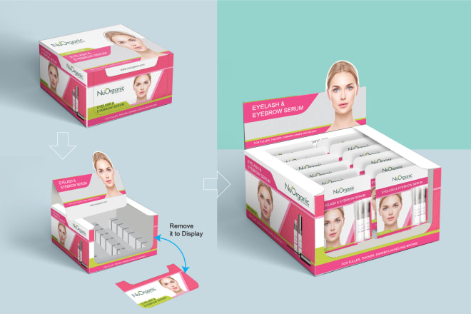 I will do box packaging design for your product