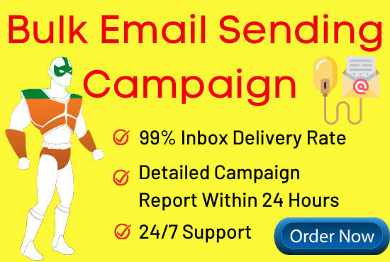 I will do bulk email send, bulk email campaign, bulk email blast