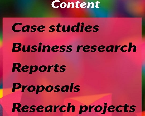 I will do case study analysis and business research