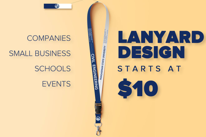 I will do company and event lanyard design and layout