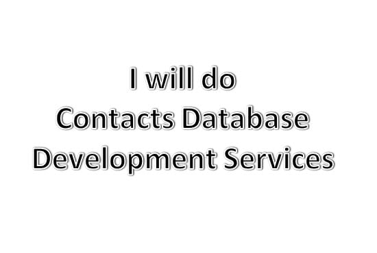 I will do contacts database development services