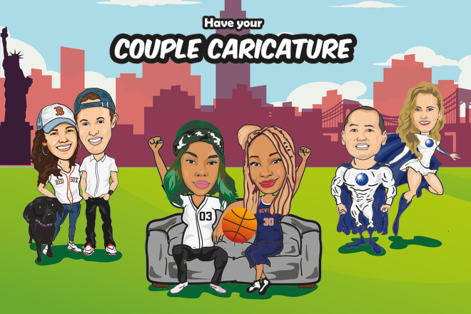 I will do couple cartoon caricature for you