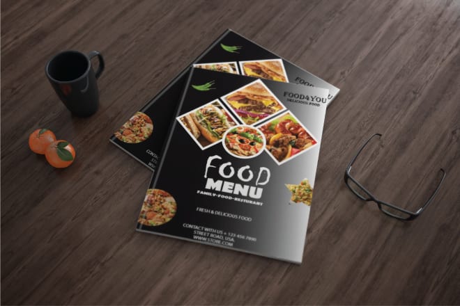 I will do creative flyer designs and food menu