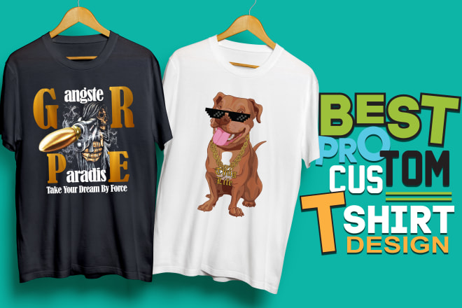 I will do custom graphic and typography t shirt design for you