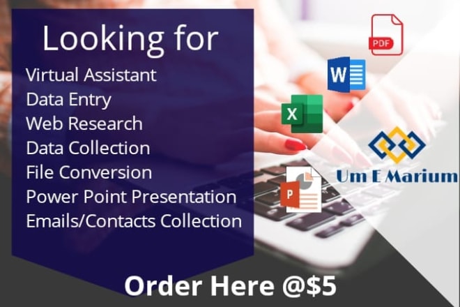 I will do data entry and typing jobs