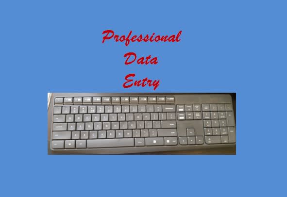 I will do data entry jobs and related work with full dedication