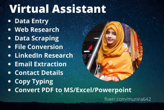 I will do data entry jobs, web research, data scraping, typing jobs