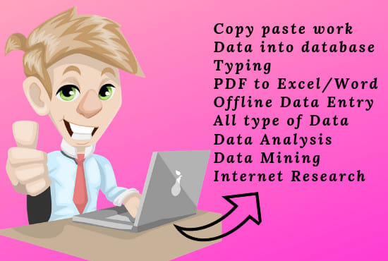 I will do data entry typing work in excel spreadsheet