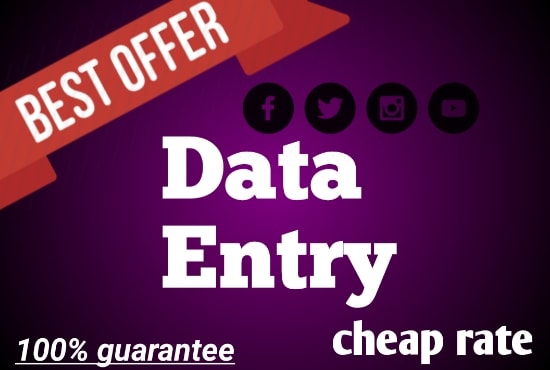 I will do data entry,copy paste in cheap rate