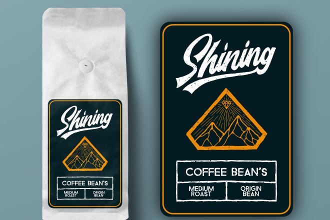 I will do design coffee label or sticker