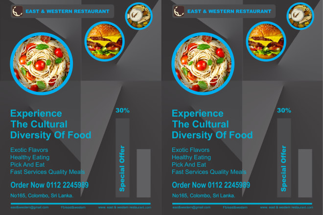 I will do design food poster, restaurant flyer, nutrition plan