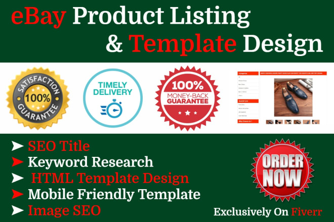 I will do ebay SEO product listing with html template design