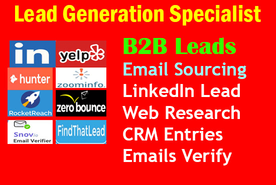 I will do email search, b2b leads list building
