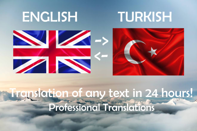 I will do english to turkish, turkish to english manual translation