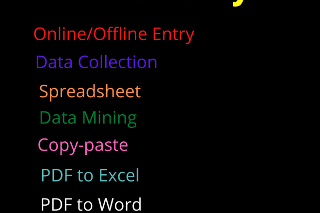I will do excel data entry, copypaste, typing, and other data entry work