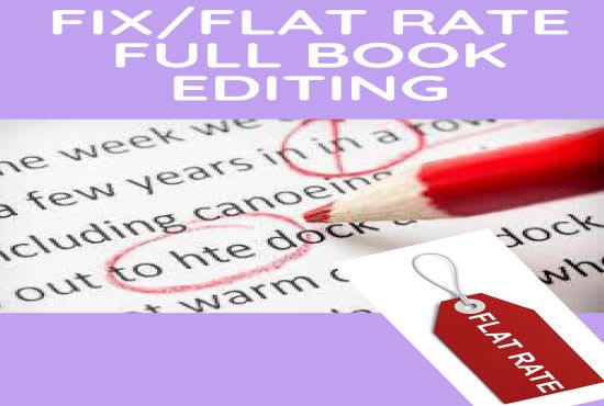 I will do fix rate book proofreading, book editing, book editor