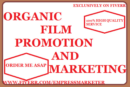 I will do grow film,youtube video,channel,spotify music promotion and marketing to USA