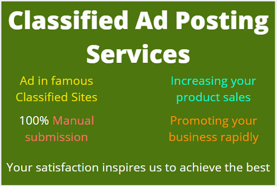 I will do high quality classified ad posting in USA