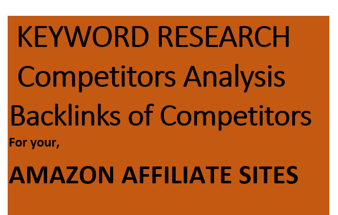 I will do keyword research for your affiliate marketing site