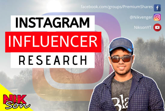 I will do laser targeted instagram influencer research for any niche