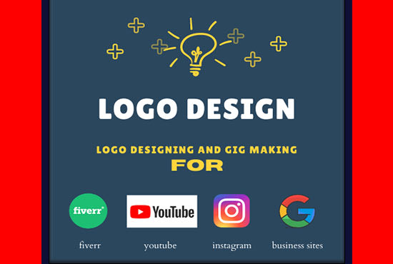 I will do logo designing gig designing youtube channel art thumbnails etc