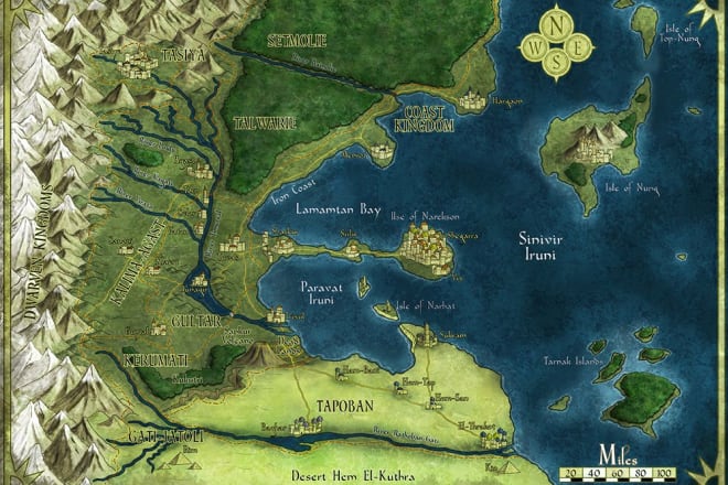 I will do map illustration of fantasy area
