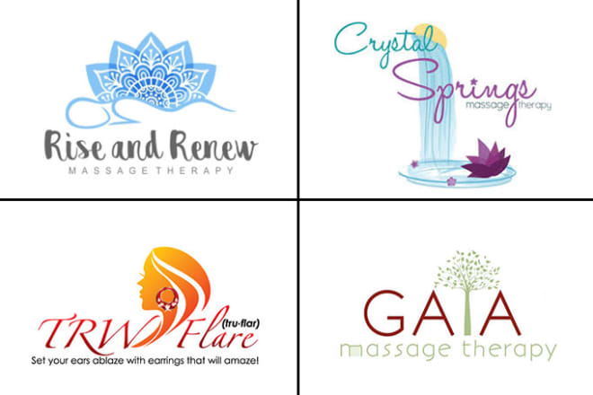 I will do massage,wellness,spa and yoga logo design