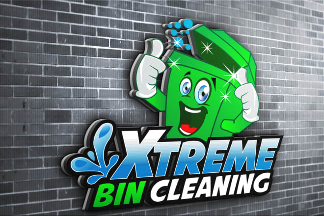 I will do modern professional creative minimalist 3d business logo for cleaning service