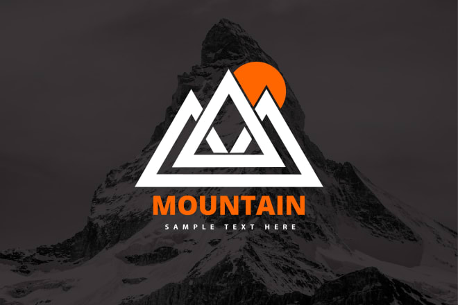 I will do mountain logo design