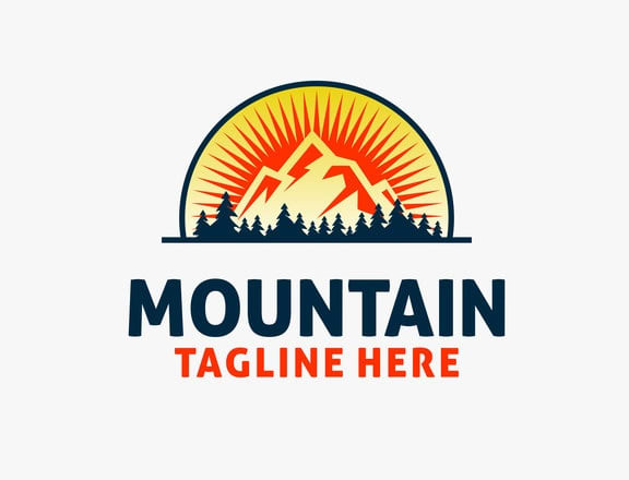 I will do mountain logo design with new concepts