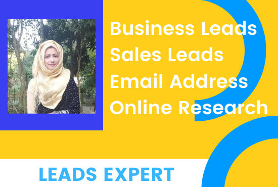 I will do online research, find b2b business, sales leads