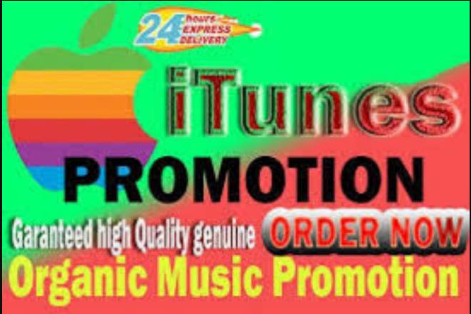 I will do organic itunes music promotion apple music promotion