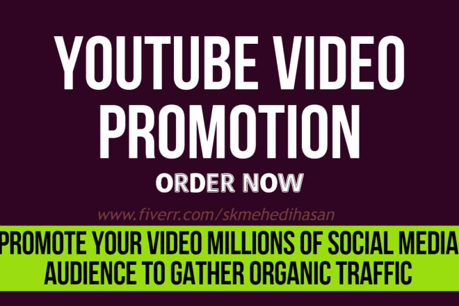 I will do organic youtube video promotion