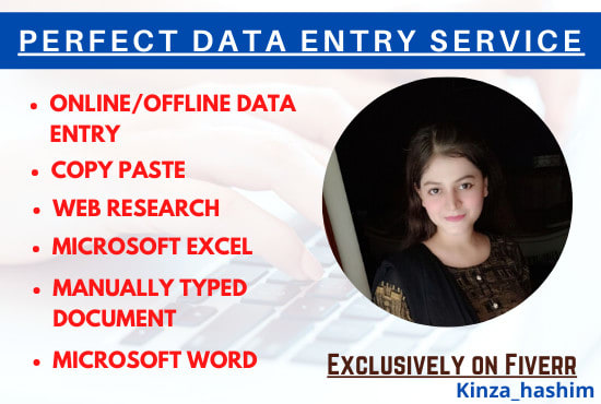 I will do perfect data entry work