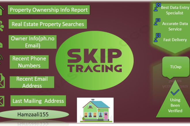 I will do perfect real estate skip tracing service by tloxp