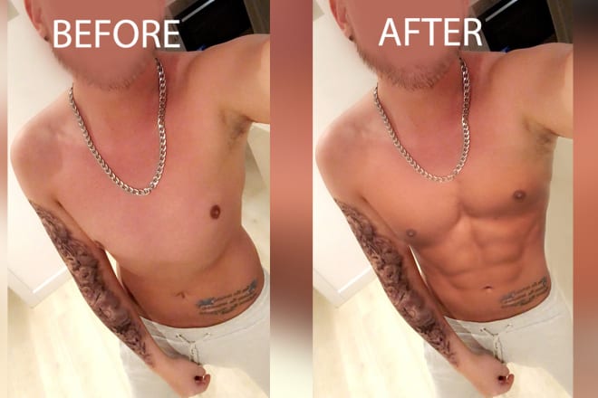 I will do professional photoshop body shape,editing,six pack abs