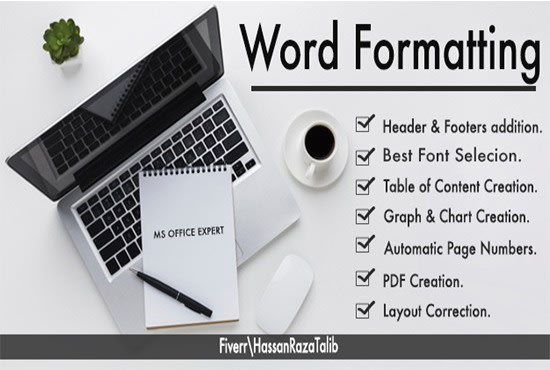 I will do professional word formatting and letterhead