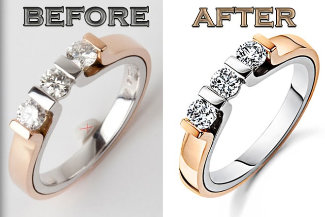 I will do professionally high end jewelry photo retouching