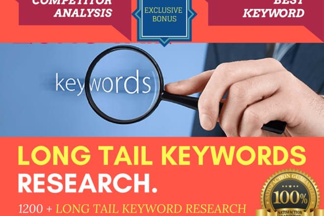 I will do profitable low competition long tail keywords research