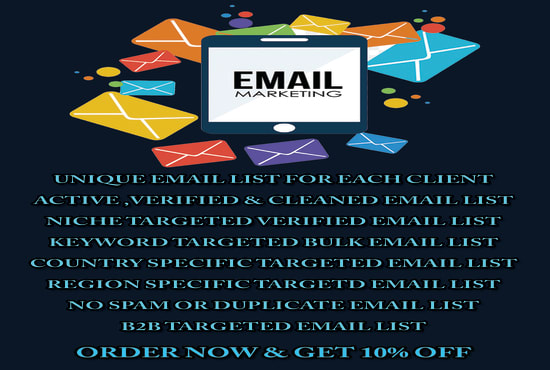 I will do provide targeted verified email list to grow your business