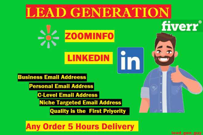 I will do quality lead generation by zoominfo pro and linkedin sales navigator