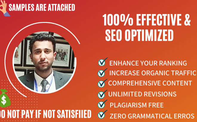 I will do SEO article writing, content writing, and blog writing