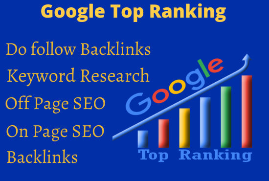 I will do SEO full on page and off page optimization for google top ranking