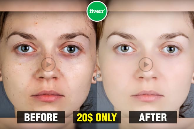 I will do skin smoothing and retouching on your video