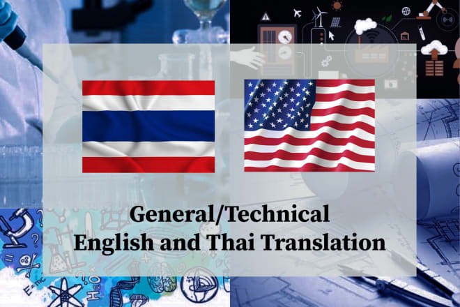 I will do technical translation between english and thai