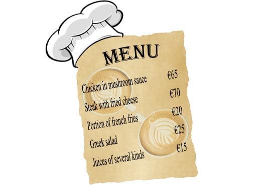 I will do the best menu design of your restaurant or cafe